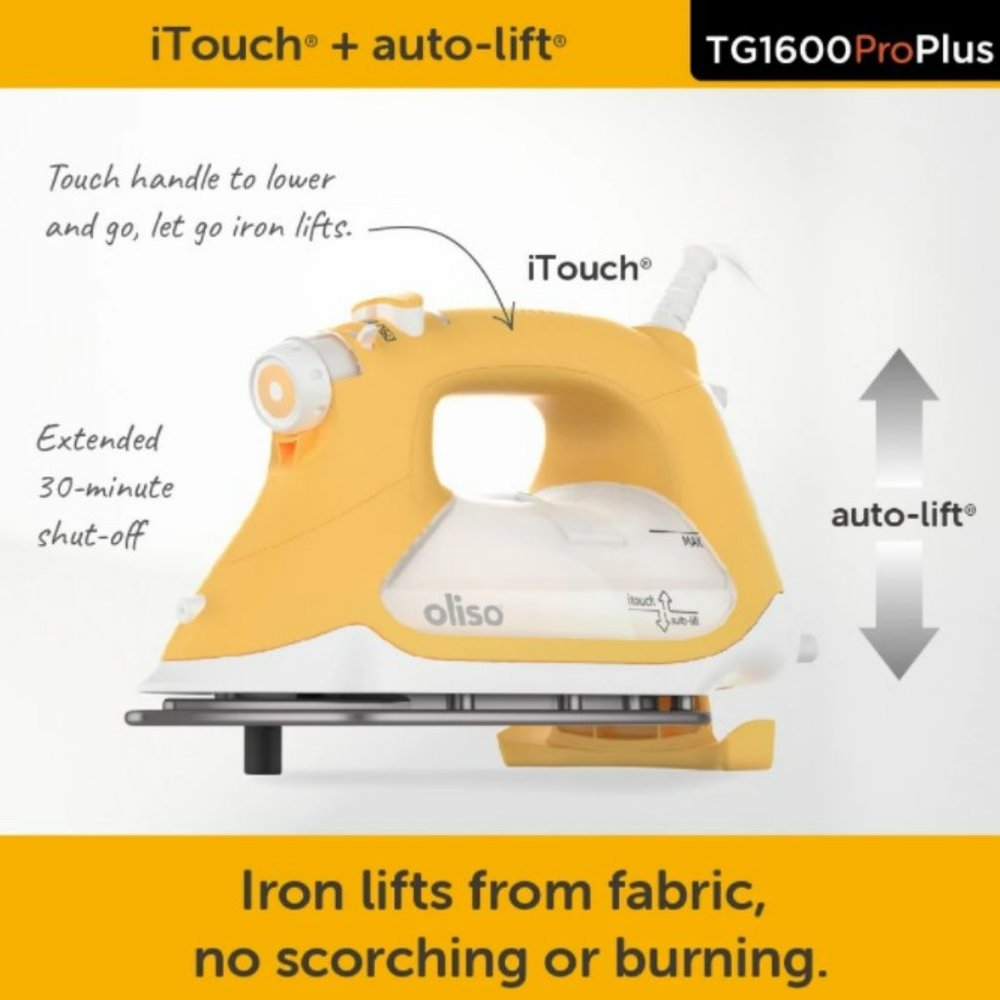 iron, Oliso TG-1600 Pro Plus Yellow